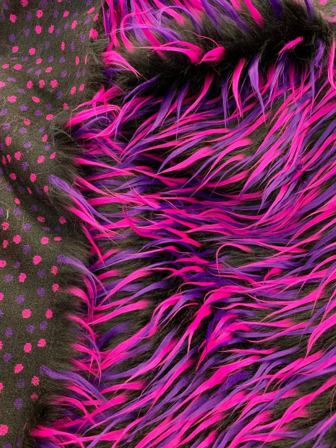 3 Tone Long Pile Design 60 Inches Wide Faux Fur Fake Fabric