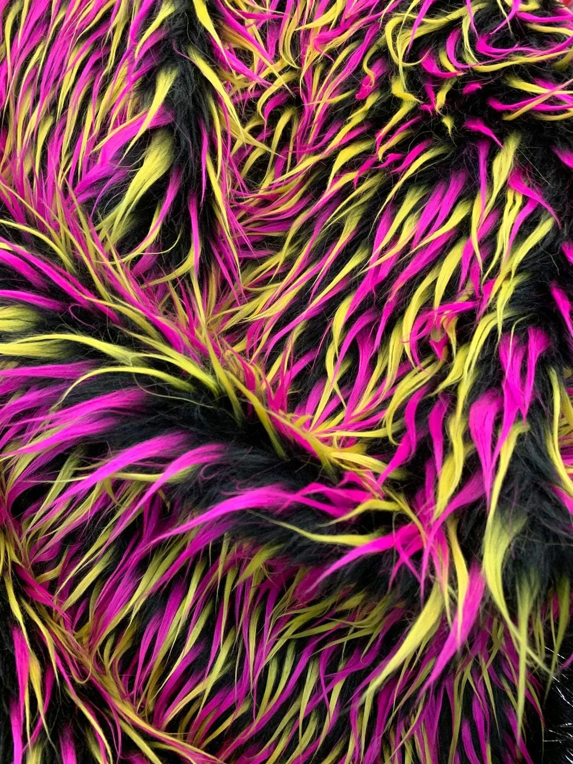3 Tone Long Pile Design 60 Inches Wide Faux Fur Fake Fabric