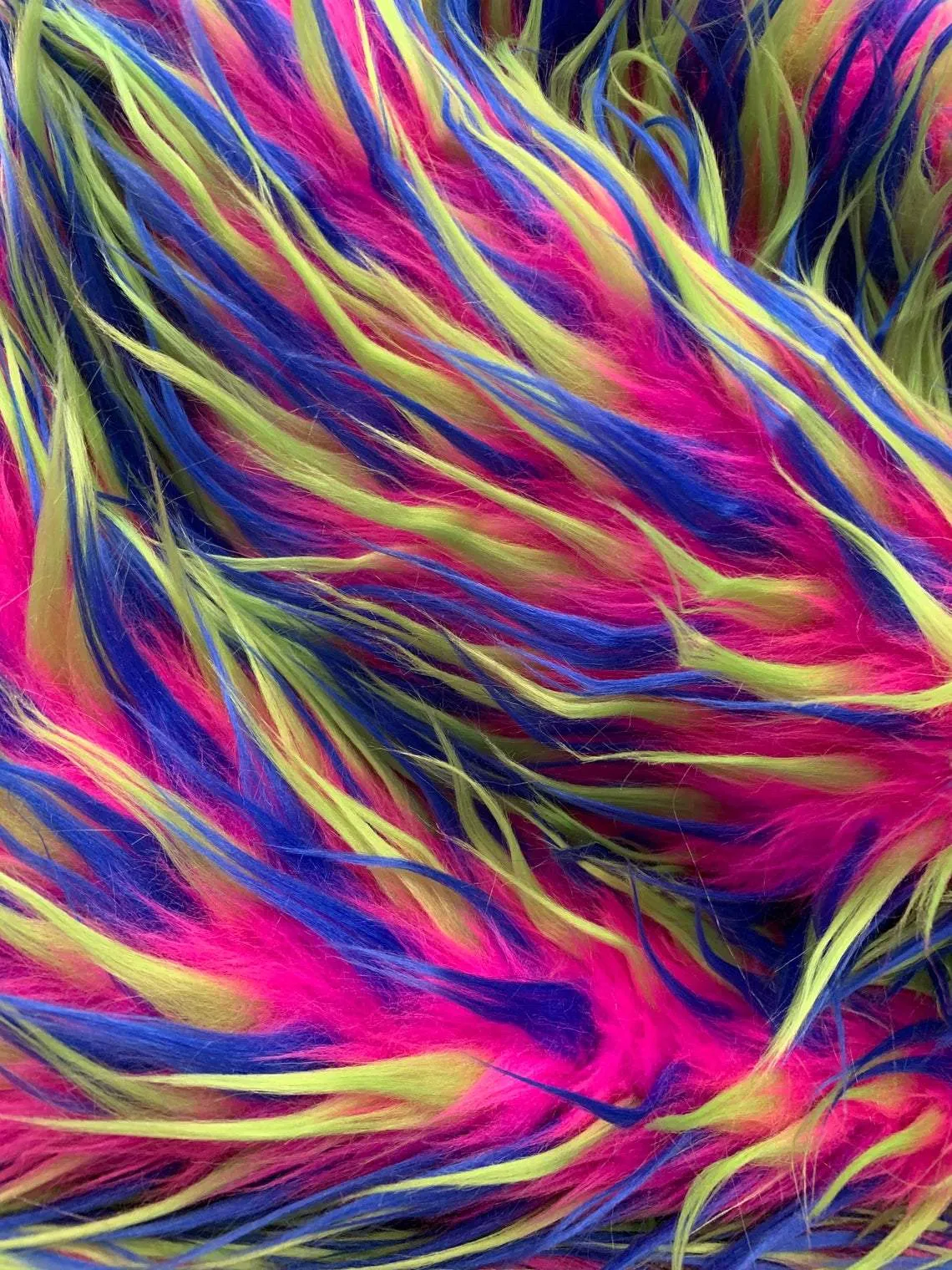 3 Tone Long Pile Design 60 Inches Wide Faux Fur Fake Fabric