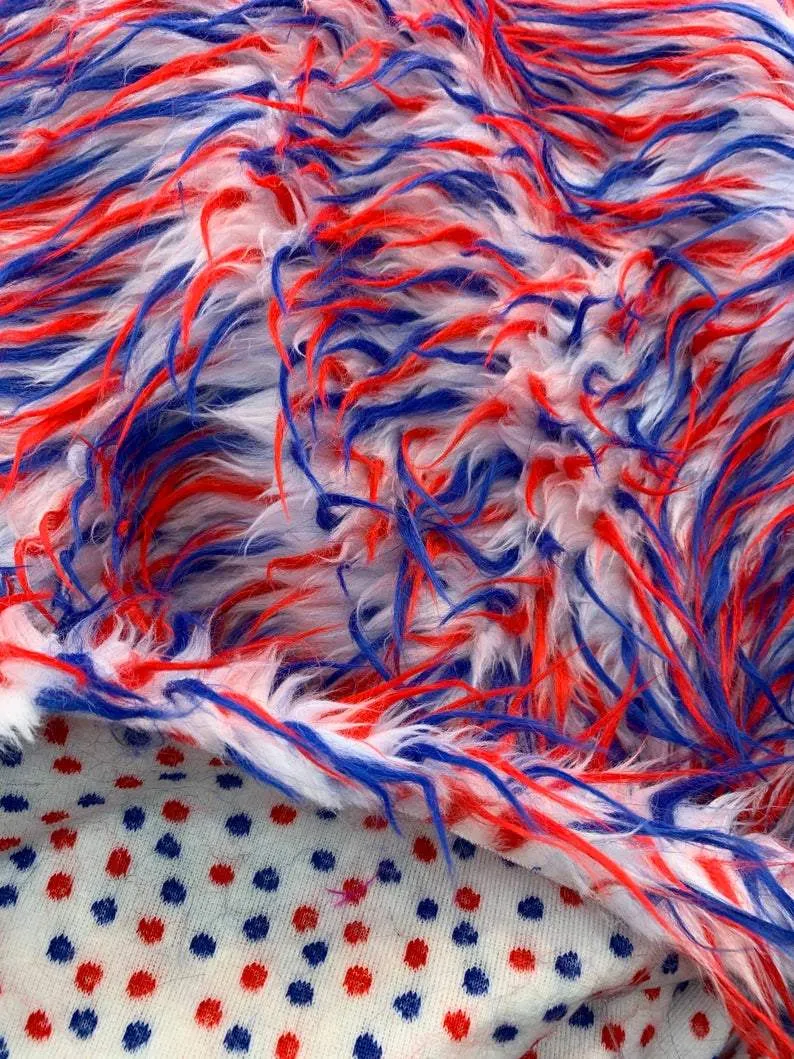 3 Tone Long Pile Design 60 Inches Wide Faux Fur Fake Fabric