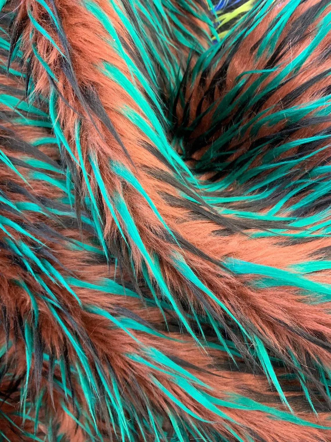 3 Tone Long Pile Design 60 Inches Wide Faux Fur Fake Fabric