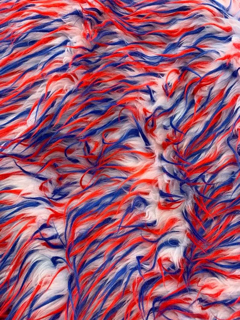 3 Tone Long Pile Design 60 Inches Wide Faux Fur Fake Fabric