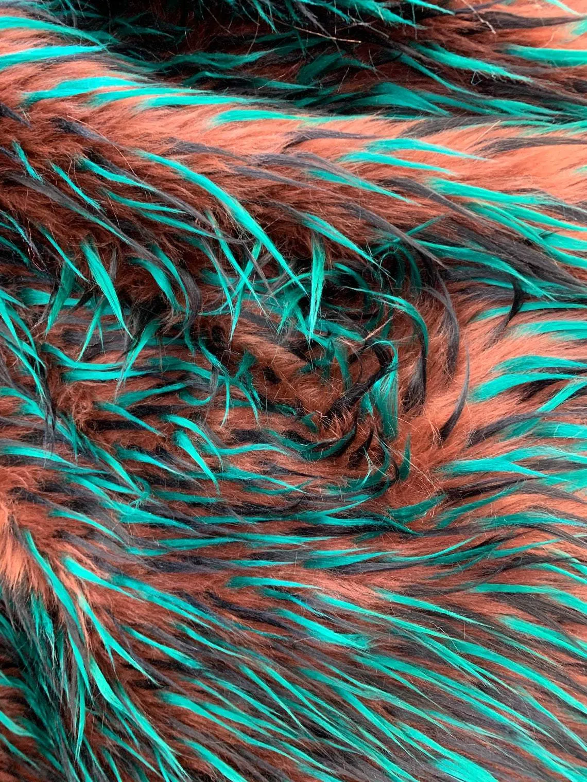 3 Tone Long Pile Design 60 Inches Wide Faux Fur Fake Fabric