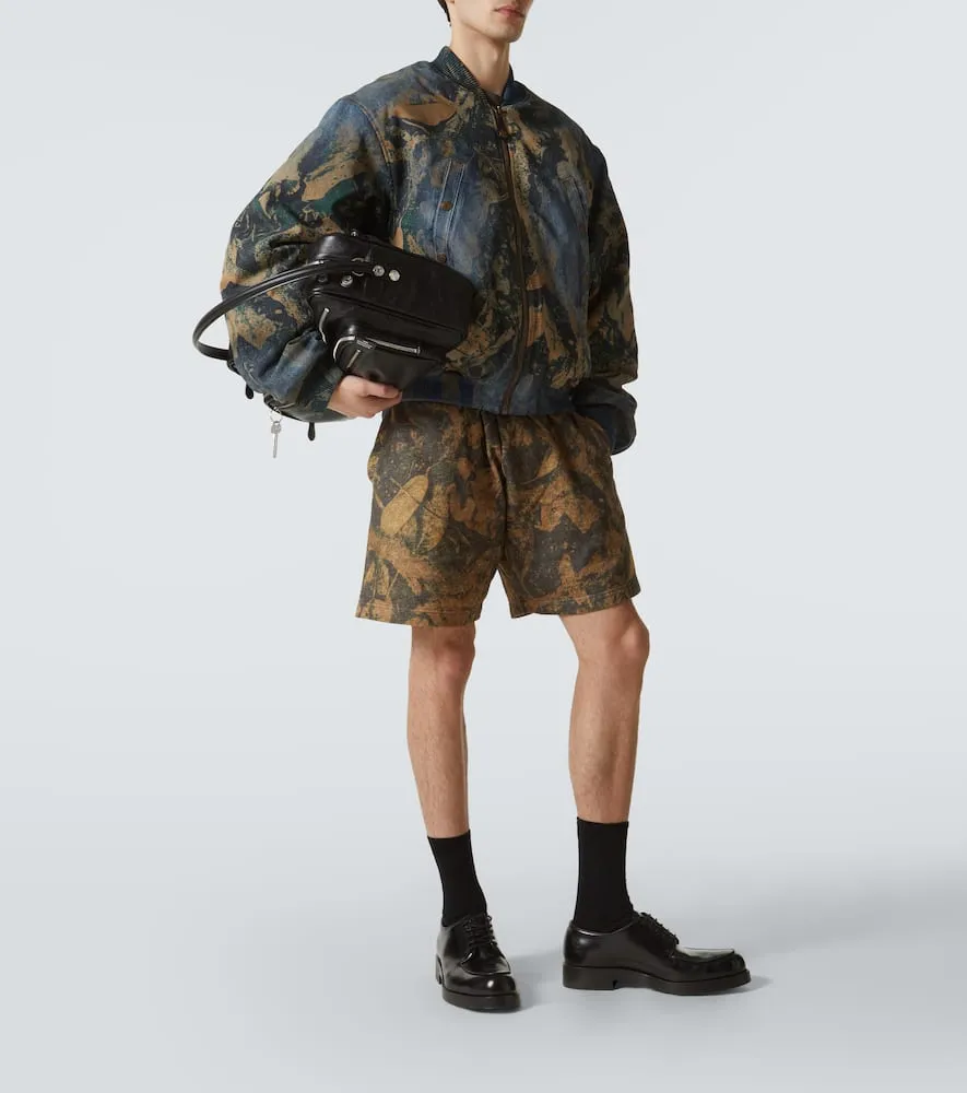 Acne Studios Printed denim bomber jacket