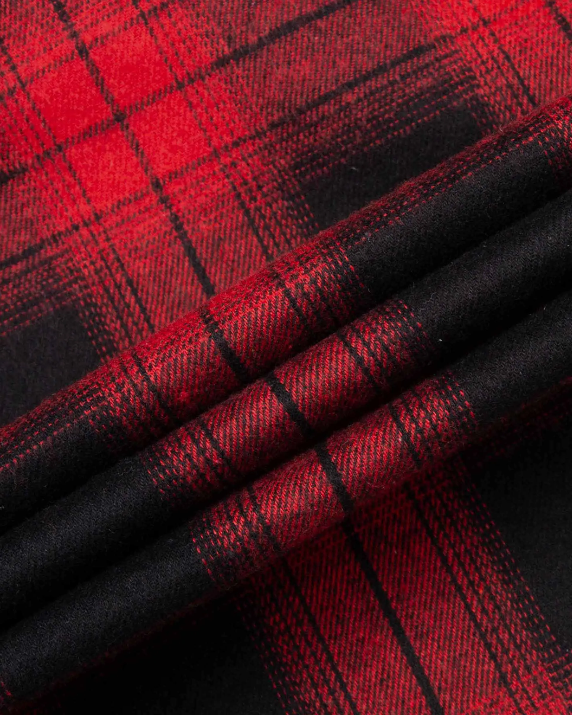 BIG & TALL Men's Button Down Long Sleeve Plaid Flannel Casual Shirts-black & red