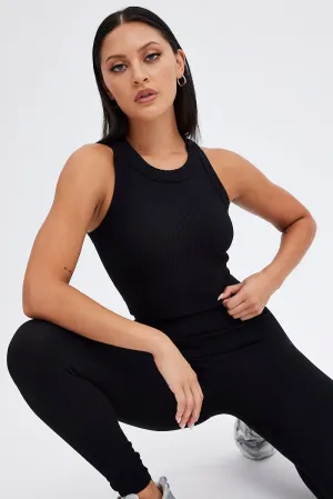 Black Tank Top Seamless Activewear