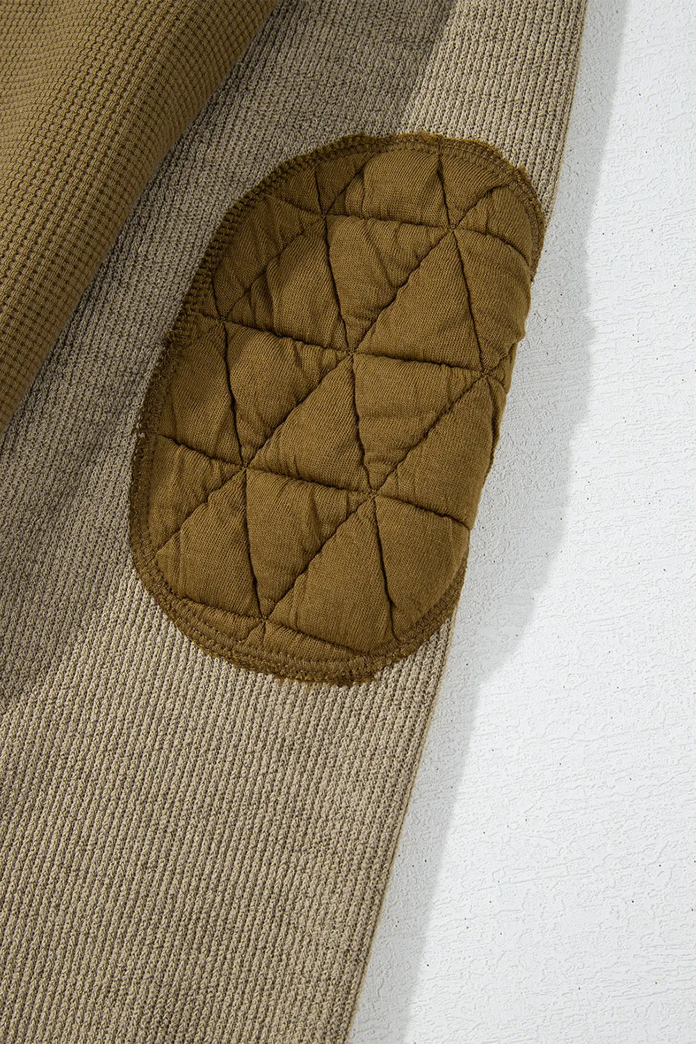 Blue Zone Planet |  Jungle Green Quilted Textured Patchwork Hooded Jacket