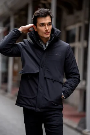 Brabion Black Waterproof Coat