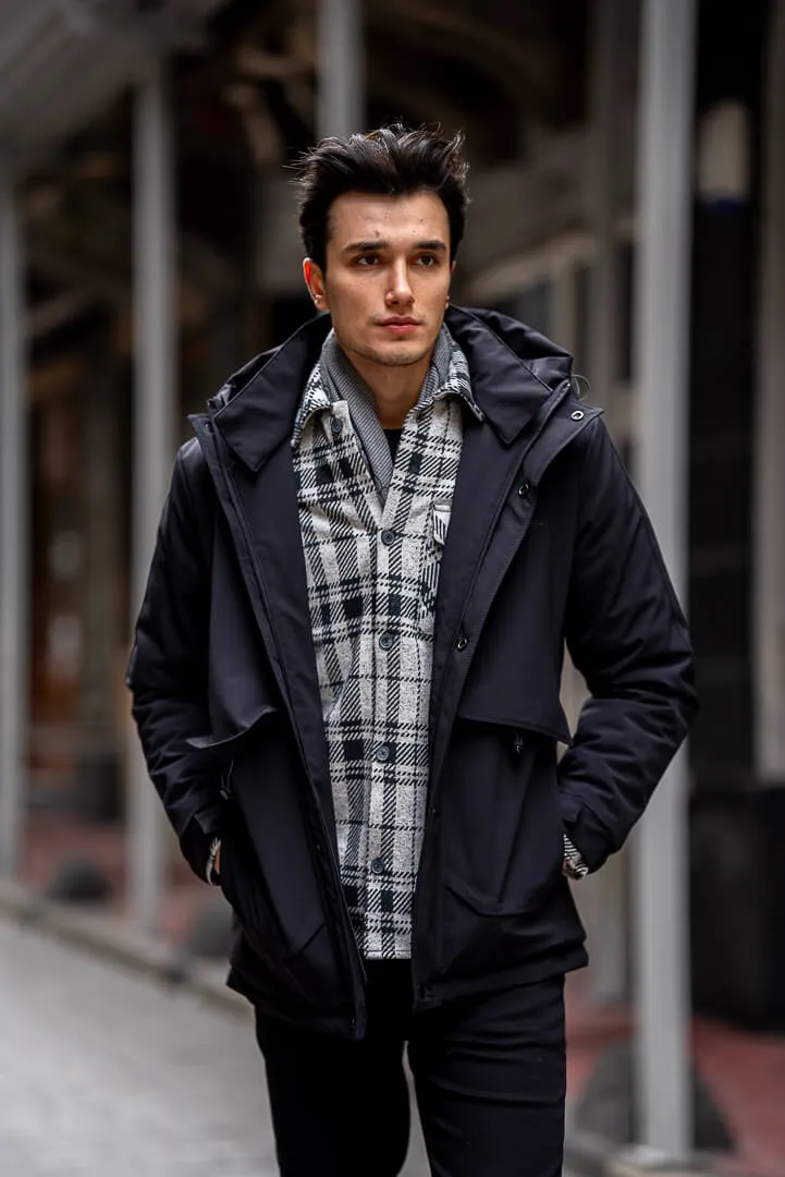 Brabion Black Waterproof Coat
