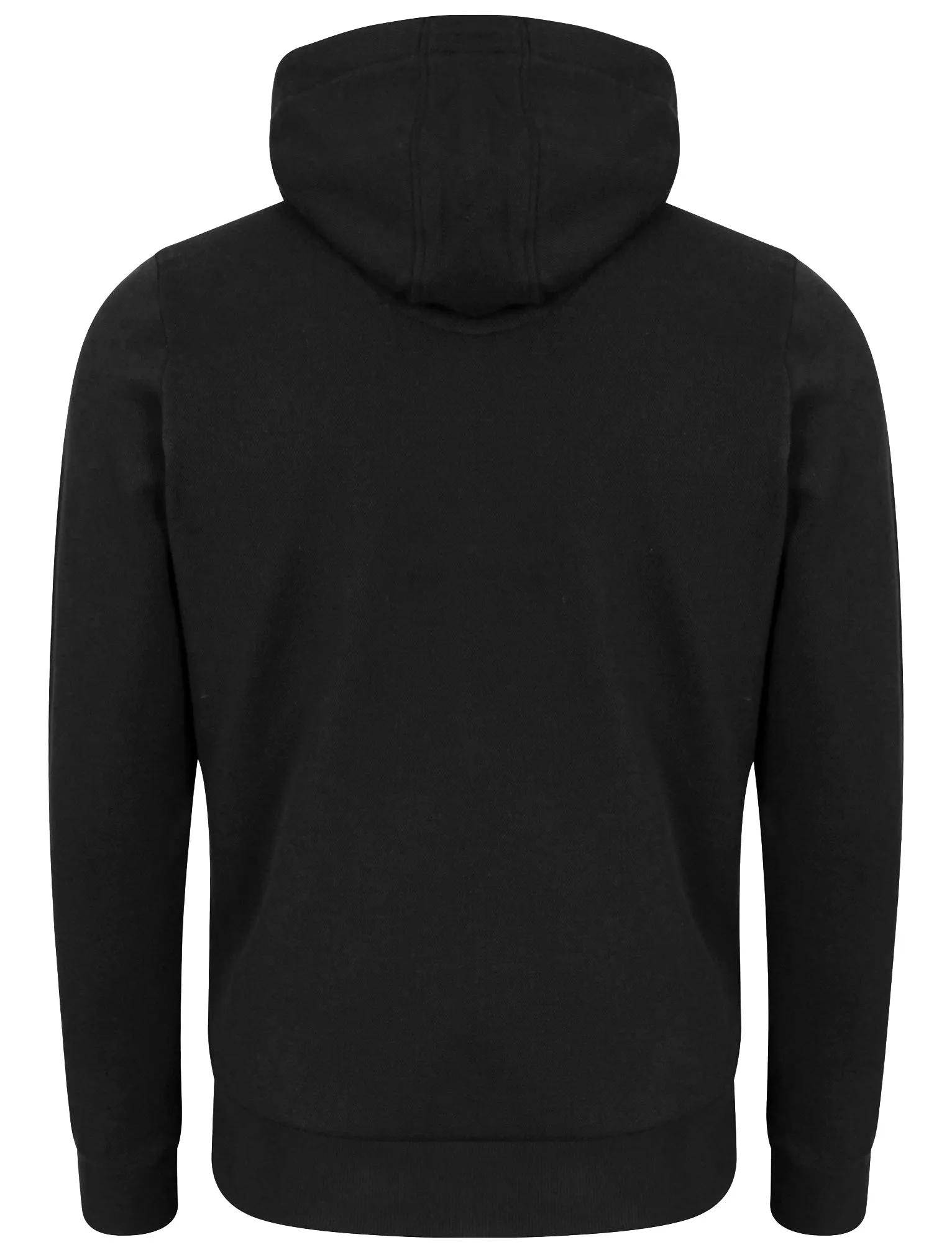 Cobden Heavy Piqué Zip Through Hoodie in Black - Dissident