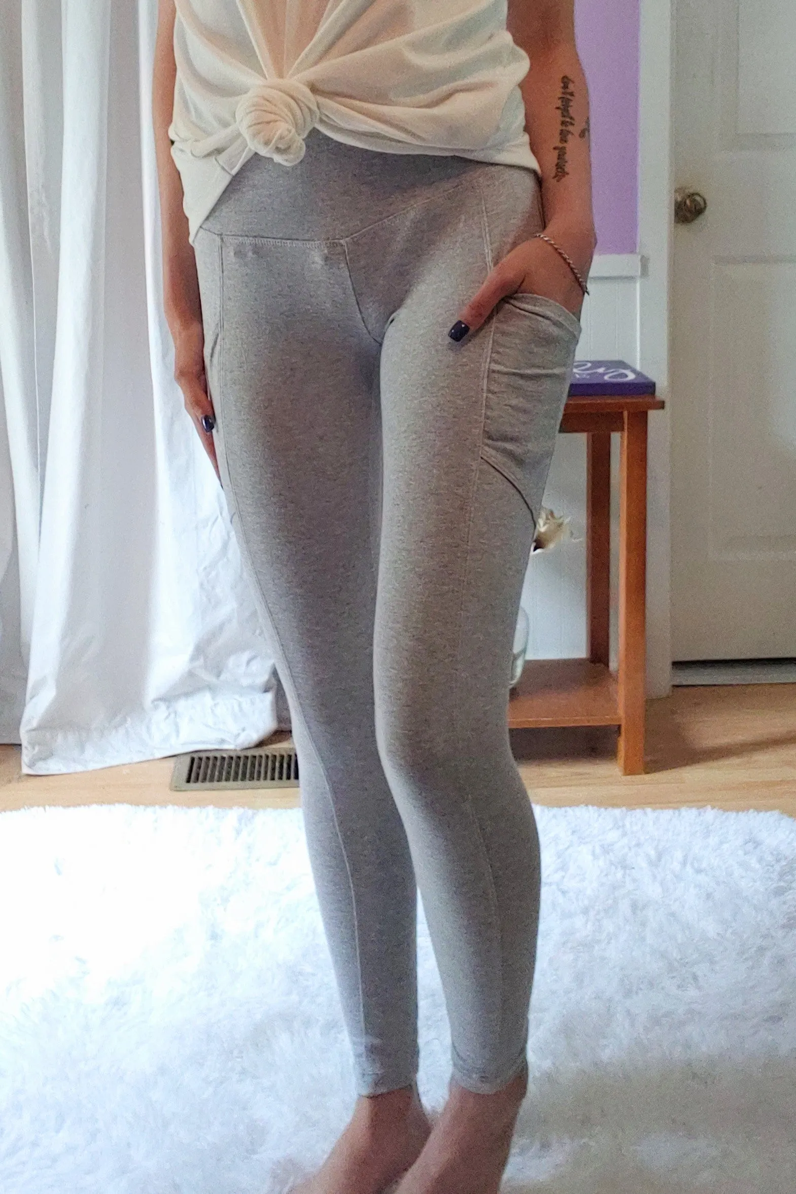 Cotton Mix Leggings in Dark Teal (S-XL)
