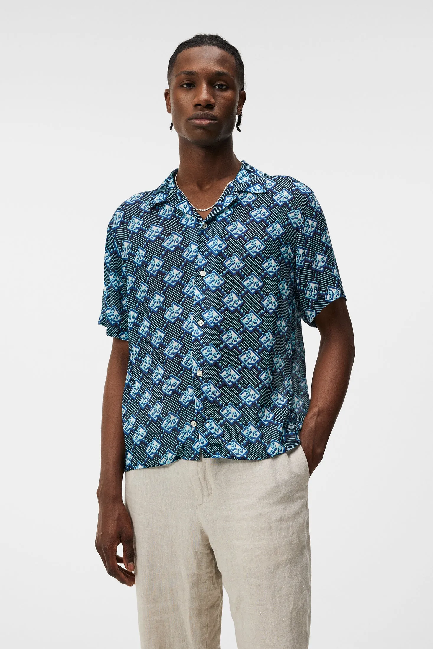 Donso Diamond JL Boxy Shirt / JL Navy