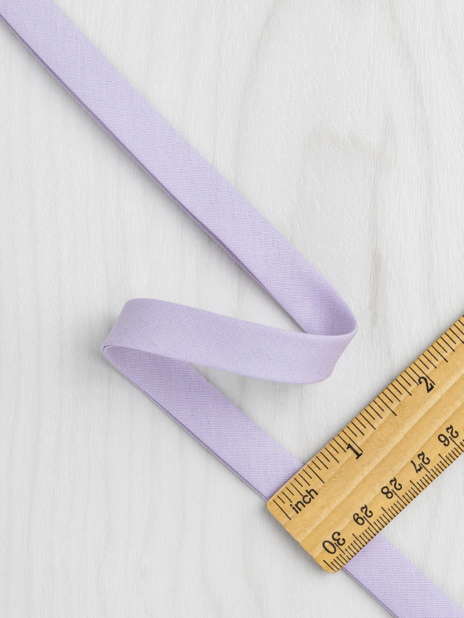 Double-Fold Cotton Poplin Bias Tape - 1/2" (13mm) wide - Lavender