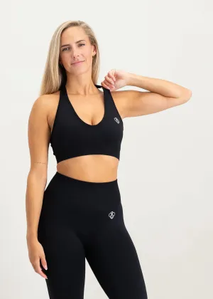 Flare Scrunch Bra - Black
