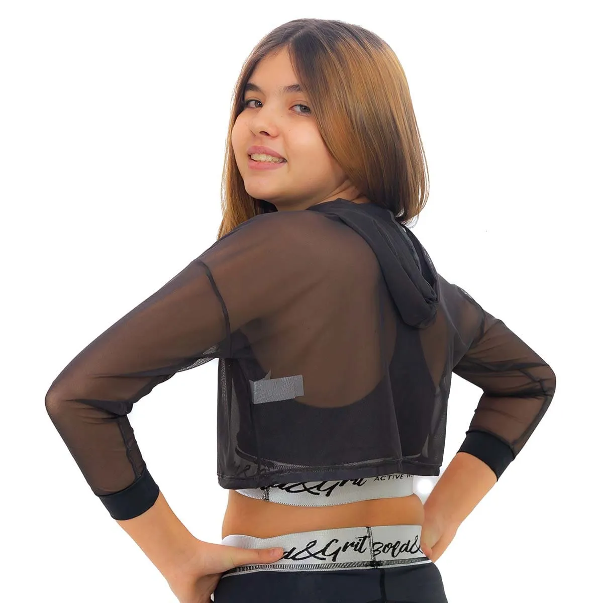 GIRLS' ENERGY SILVER HOODIE