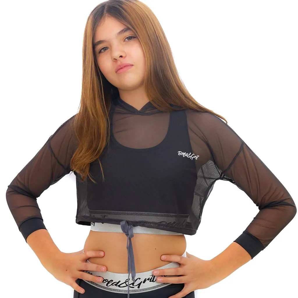 GIRLS' ENERGY SILVER HOODIE