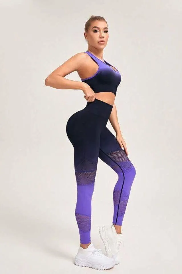 Gradient seamless yoga set