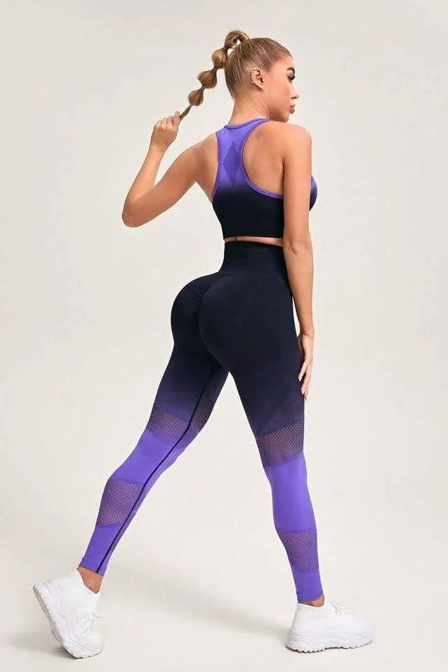 Gradient seamless yoga set