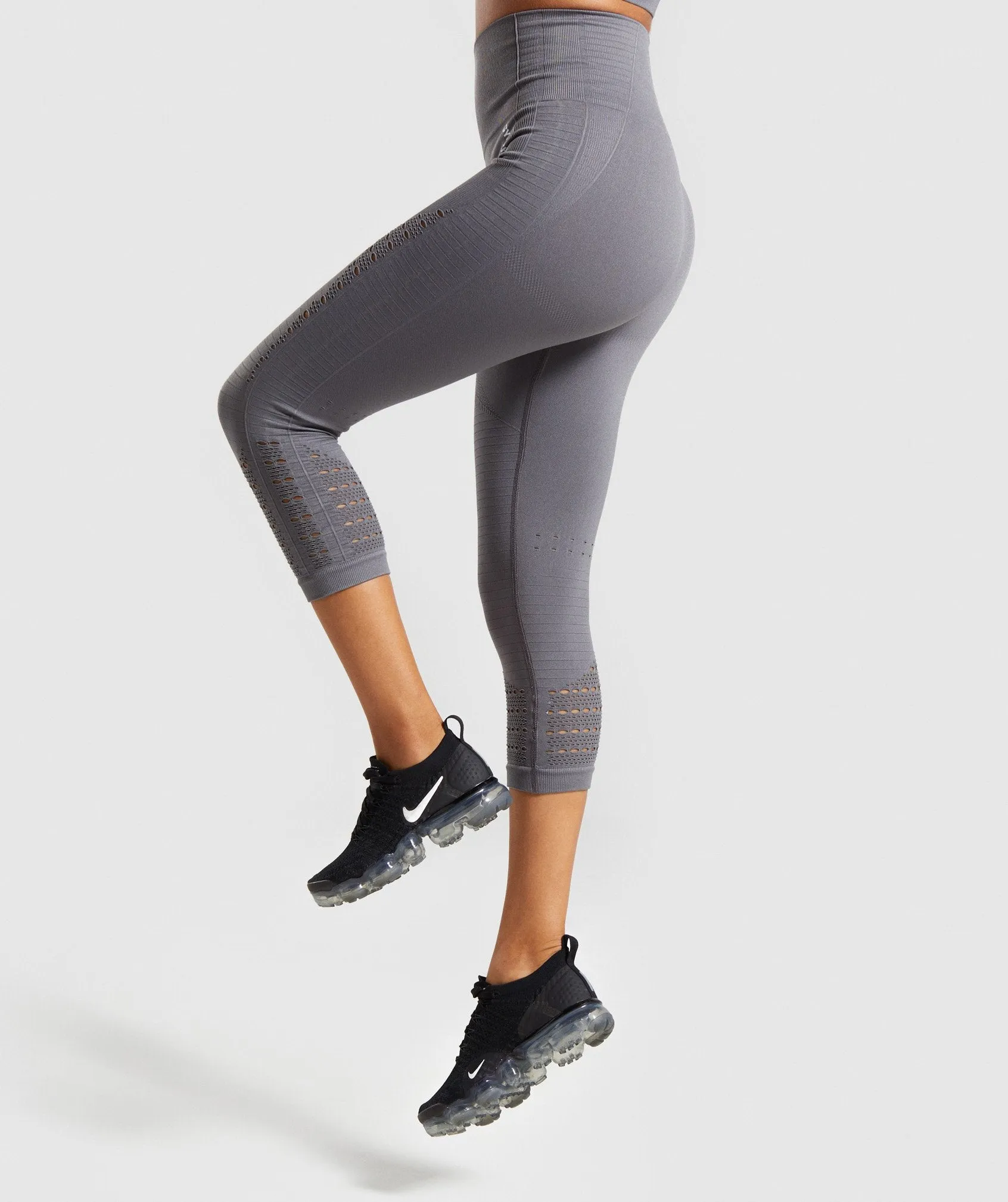 Gymshark Energy  Seamless Cropped Leggings - Smokey Grey