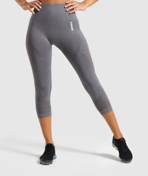 Gymshark Energy  Seamless Cropped Leggings - Smokey Grey