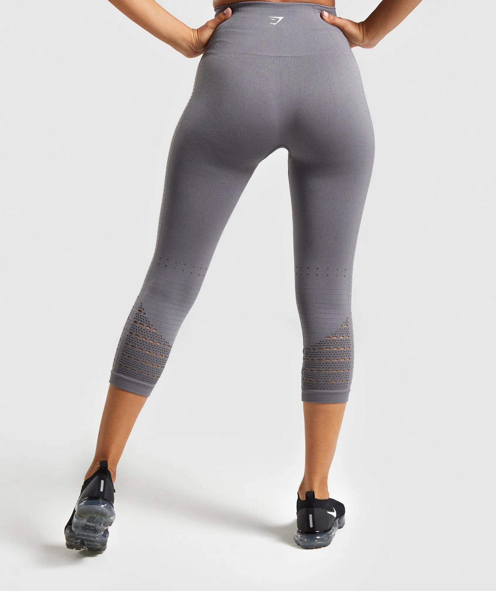 Gymshark Energy  Seamless Cropped Leggings - Smokey Grey