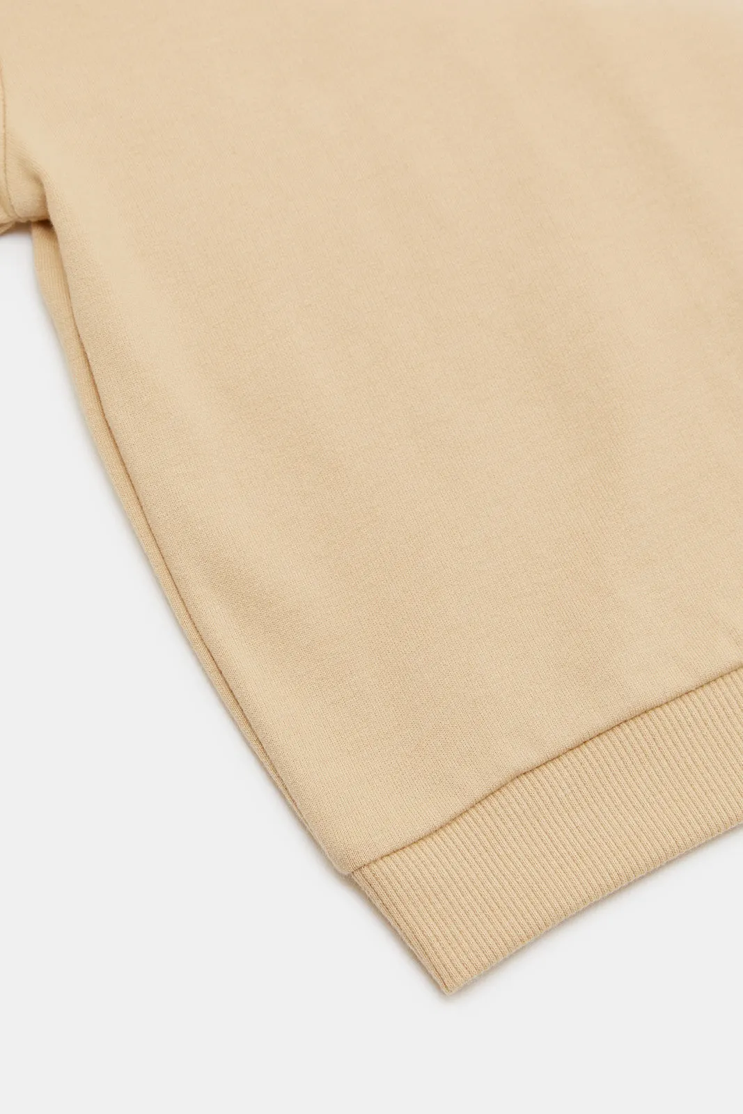 Infant Boys Beige Hoody Sweatshirts