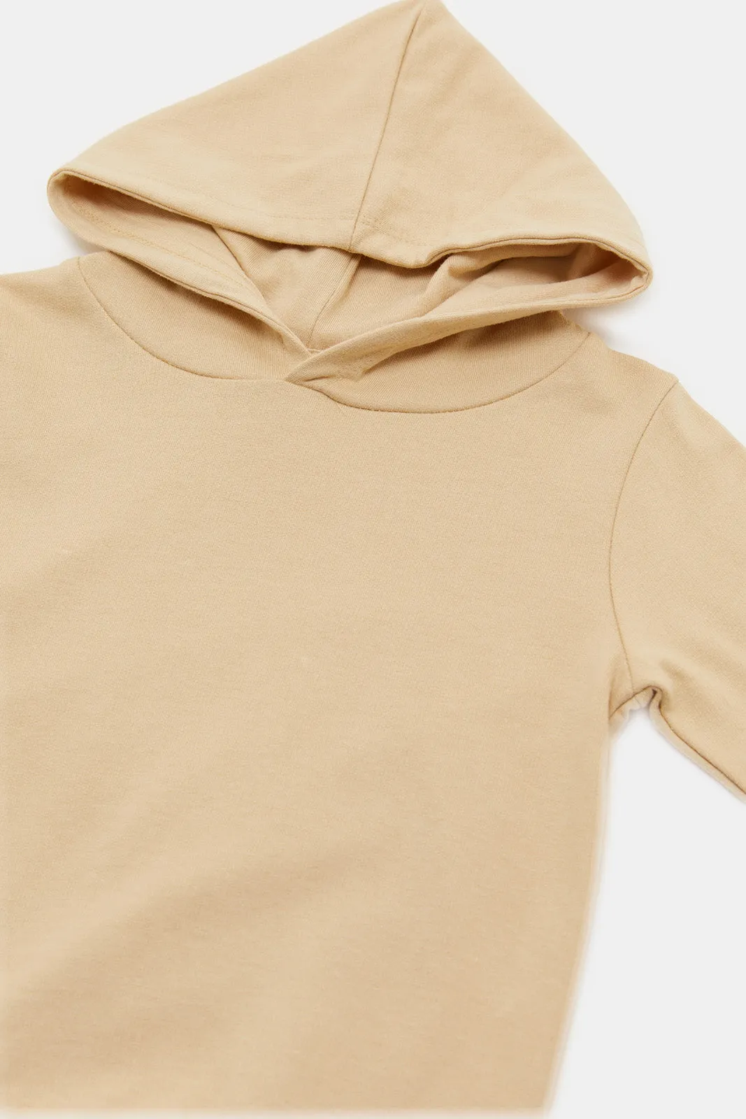 Infant Boys Beige Hoody Sweatshirts