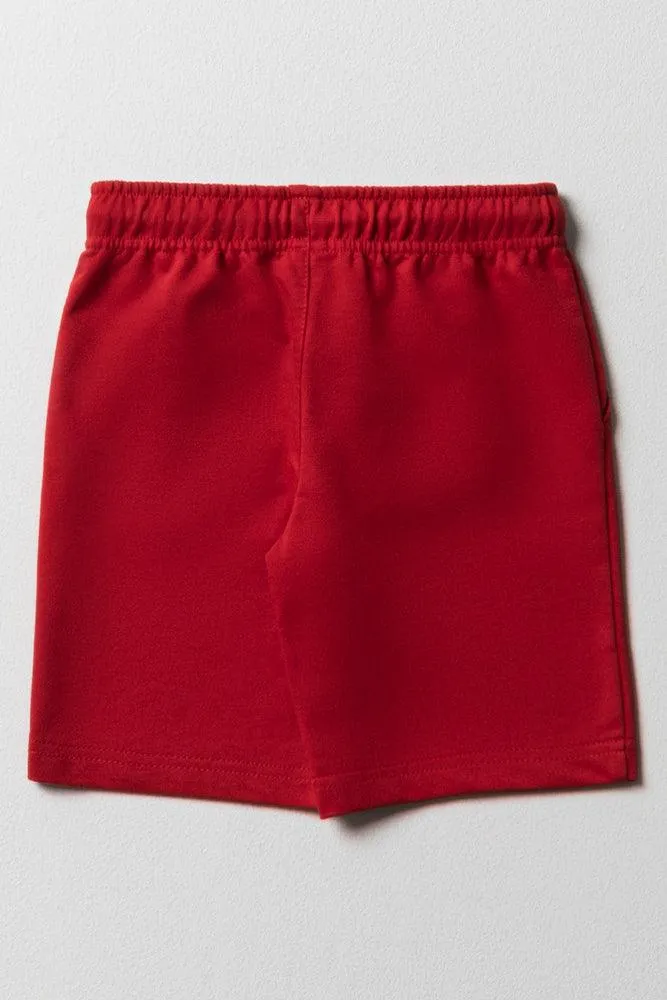 Knit Shorts Red