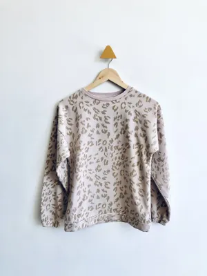 Leopard Print Sweatshirt // 14Y