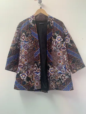 M&S Limited Edition Quilted Abstract Pattern Jacket Size 10