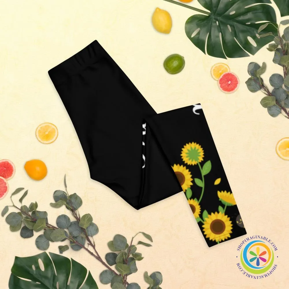 Personalized Vibrant Sunflower Leggings