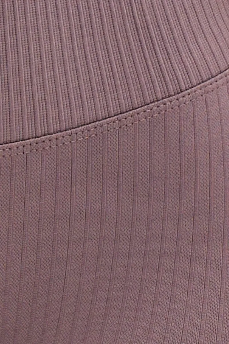 Purple Seamless Activewear Leggings Set