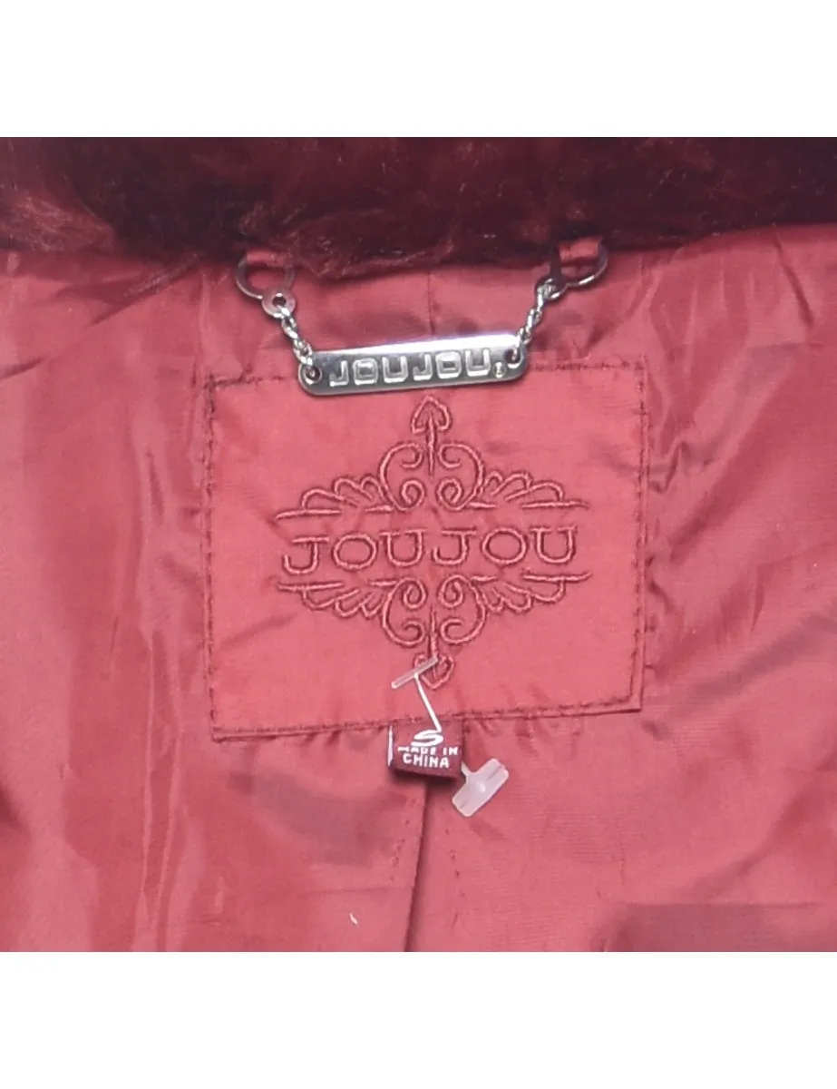 Single Breasted Y2K Faux Fur Coat - S