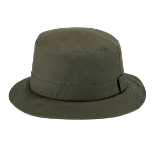 Waxed Bush Hat In Dark Olive