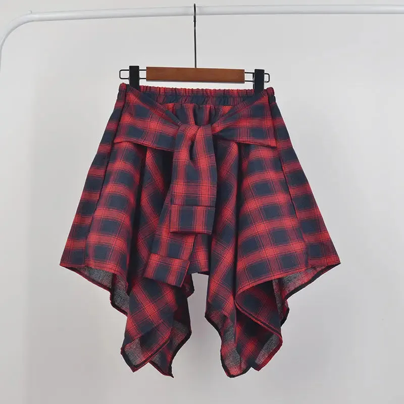 Women's High Waist Ruffle Layered Fashion Designer Bow Tie Mini Skirts (Short)