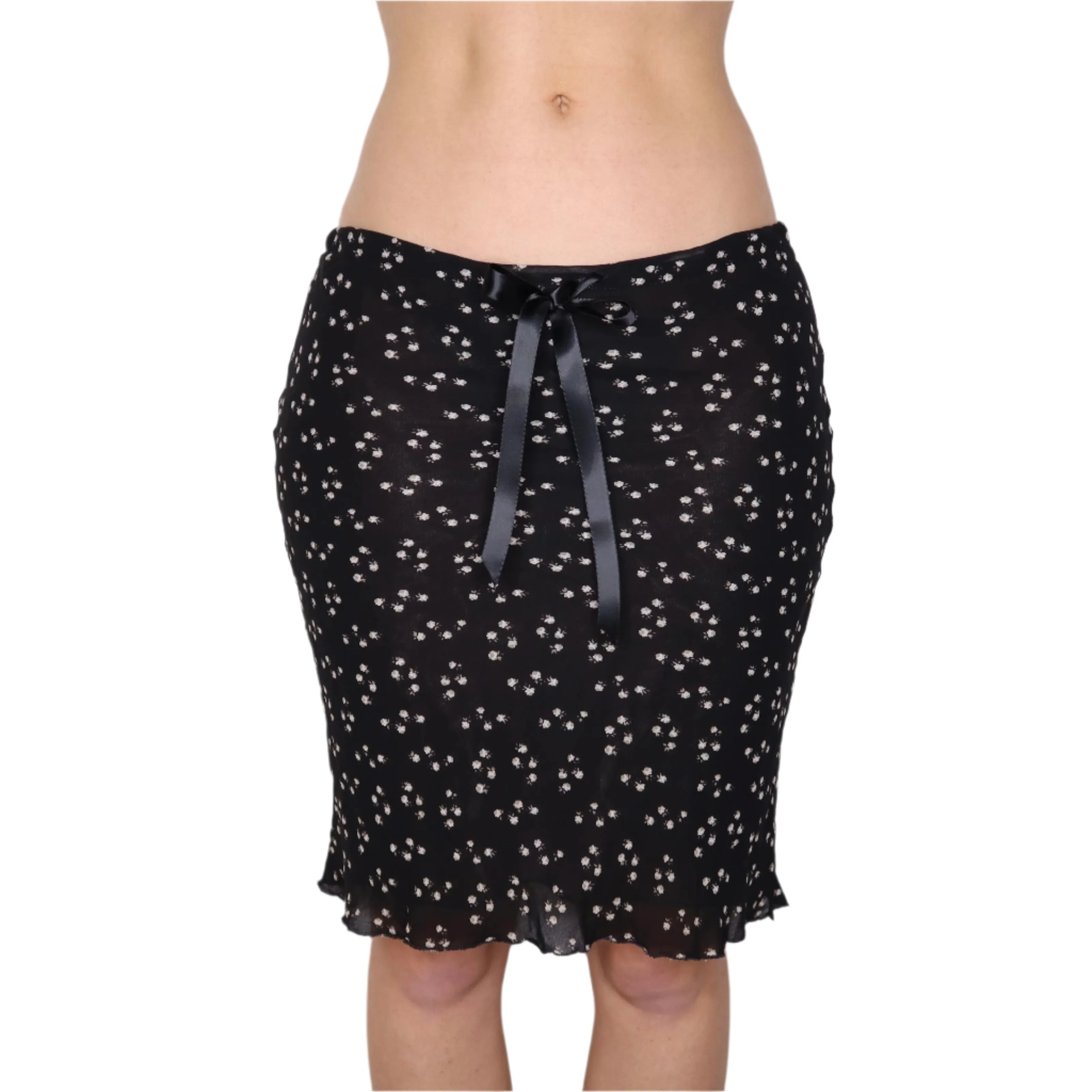Y2K Italian Low Waisted Floral Skirt (S)